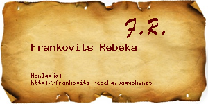 Frankovits Rebeka névjegykártya